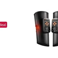 Deal: JZBRAIN Air Compression Leg Massager with Heat : Sequential Calf Massager with 5 Modes, 5 Intensity & 3 Heat for Circulation and Pain Relief - Rechargeable Calf Compression Device for Fast Recovery